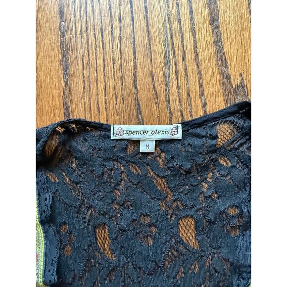 Vintage Shabby Chic Kimono Top Jacket Edwardian Patchwork Silk Gypsy Artsy Lace - Picture 9 of 10